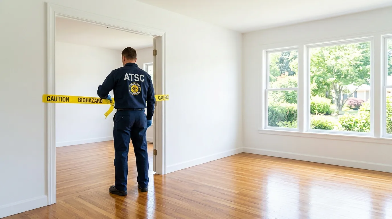 Certified biohazard cleanup crew performing Crime Scene Cleanup in Pflugerville